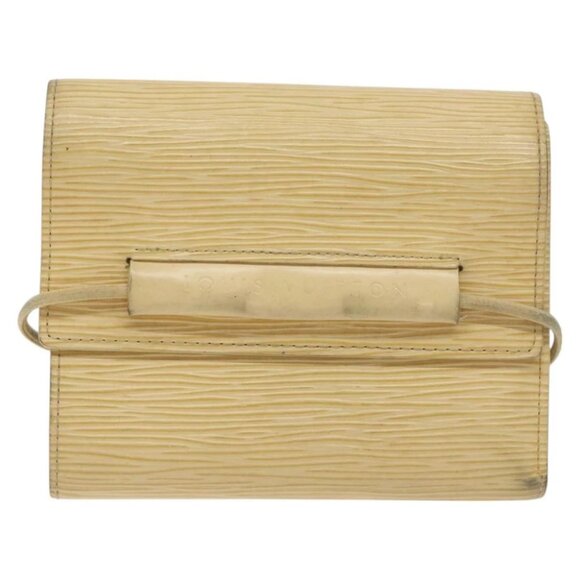 LOUIS VUITTON Epi Porte Monnaie Elastic Wallet Vanilla M6366A LV Auth 130577 - Picture 1 of 16